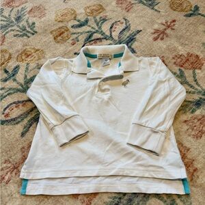 TBBC “Prim & Proper Polo” in white, 2T
